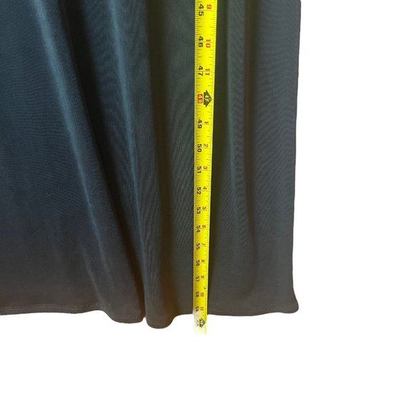 BCBG MaxAzria Plunge V-Neck Maxi Dress Jersey Stretch Solid Blue Size Large L - Picture 9 of 12